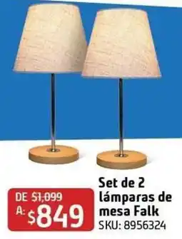Sodimac Homecenter Falk lámparas de mesa oferta