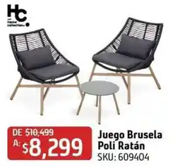 Sodimac Homecenter Home Collection Juego Brusela Poli Ratán oferta