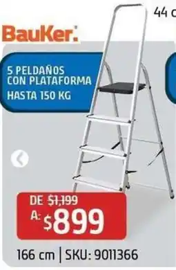 Sodimac Homecenter Bauker. 5 peldaños con plataforma oferta