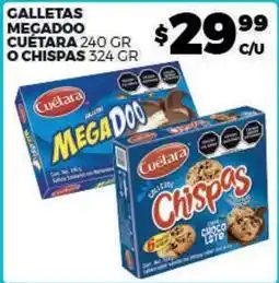 Merco Cuétara - galletas mega doo cuétara 240 gr o chispas 324 gr oferta