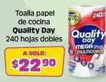 Soriana Híper Quality day - toalla papel de cocina 240 hojas dobles oferta