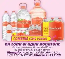 Soriana Súper Bonafont - agua natural oferta