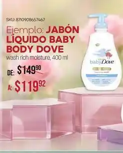 DelSol Dove - jabon liquido baby body oferta