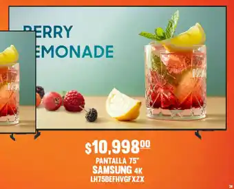 La Comer Samsung pantalla 75" oferta