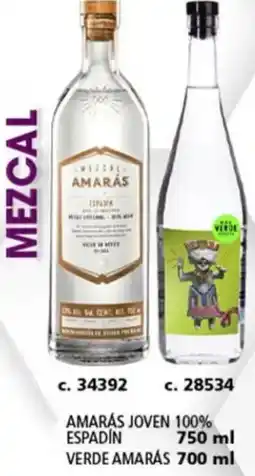 Bodegas Alianza Amarás joven 100% espadin oferta