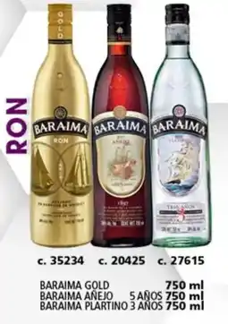 Bodegas Alianza Baraima gold, añejo 5 años, plartino 3 años oferta