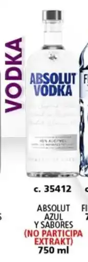 Bodegas Alianza Absolut azul y sabores oferta