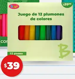 Tiendas Tres B Juego de 12 plumones de colores oferta