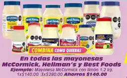 Soriana Mercado McCormick mayonesa con limón oferta