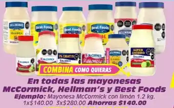 Soriana Mercado McCormick mayonesa con limón oferta