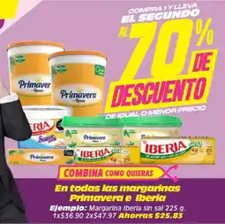 Soriana Mercado Iberia margarina sin sal oferta