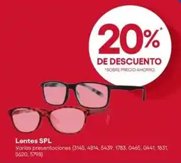 Farmacias del Ahorro Lentes SPL oferta