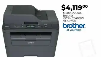 Impresora multifuncional brother dcp-l2540dw / láser / blanco y negro / wifi / usb