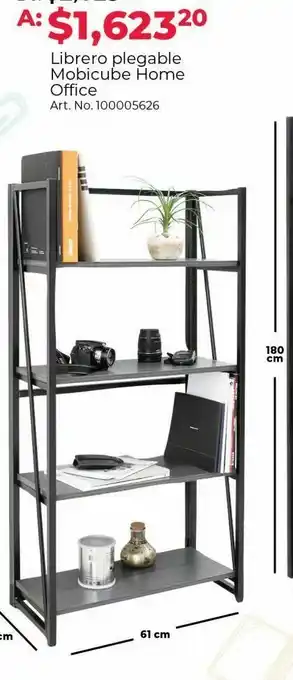 Librero plegable tam-mex mobicube home office (gris)