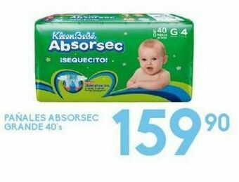 Alsuper Pañales absorsec grande 40´s oferta