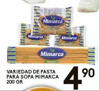 Alsuper Variedad de pasta para sopa mimarca 200g oferta