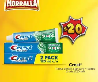 Crest - pasta dental blanqueadora + scope