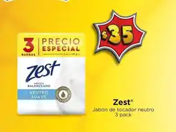 Bodega Aurrerá Zest - jabón de tocador neutro oferta