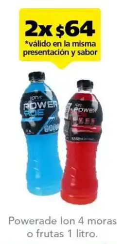 Farmacia San Pablo Powerade Ion 4 moras o frutas oferta