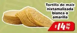 El Florido Tortilla de maiz nixtamalizada blanca o amarilla oferta