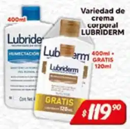 El Florido Lubriderm variedad de crema corporal oferta