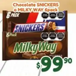 El Florido Chocolate SNICKERS o MILKY WAY 6pack oferta