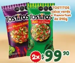 El Florido Tostitos Tostitos salsa verde o flamin'hot oferta