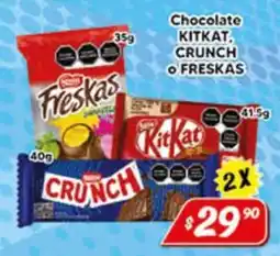 El Florido Chocolate KitKat, Crunch o Freskas oferta