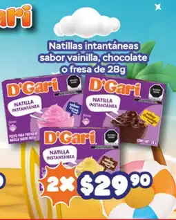 El Florido D'Gari natillas instantáneas sabor vainilla chocolate o fresa oferta