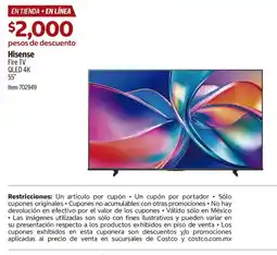 Costco Hisense Fire TV QLED 4K oferta