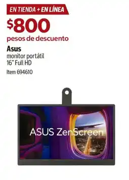 Costco Asus monitor portátil 16" Full HD oferta