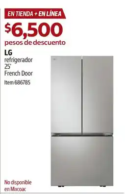 Costco lg refrigerador 25' french door oferta