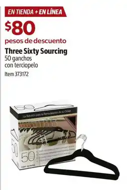 Costco Three Sixty Sourcing 50 ganchos con terciopelo oferta