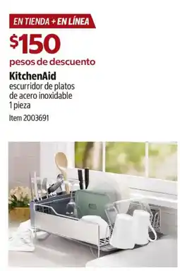 Costco KitchenAid escurridor de platos de acero inoxidable oferta