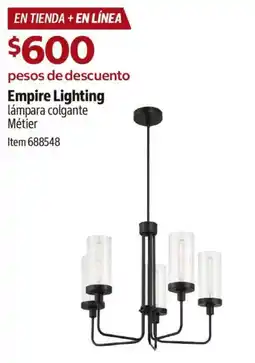 Costco Empire Lighting lámpara colgante Métier oferta