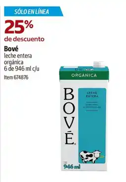 Costco Bové leche entera orgánica oferta