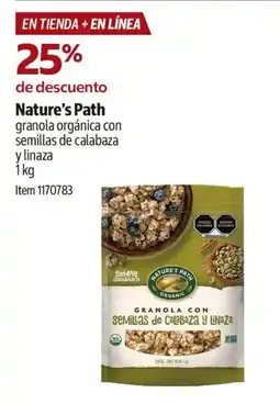Costco Nature's Path granola orgánica con semillas de calabaza y linaza oferta