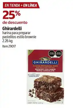 Costco Ghirardelli harina para preparar pastelitos estilo brownie oferta
