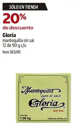 Costco Gloria mantequilla sin sal oferta