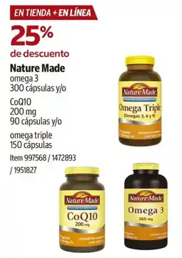 Costco Nature made omega 3 coq10 omega triple oferta