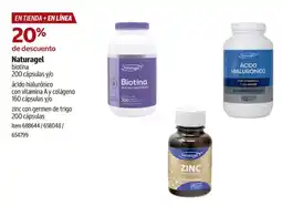 Costco Naturagel biotina y/o ácido hialurónico con vitamina A y colágeno y/o zinc con germen de trigo oferta