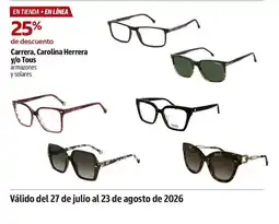 Costco Carrera, carolina herrera y/o tous armazones y solares oferta