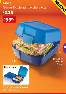BetterWare Gurmy Doble Sandwichera Azul oferta
