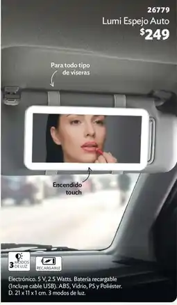 BetterWare Lumi Espejo Auto oferta