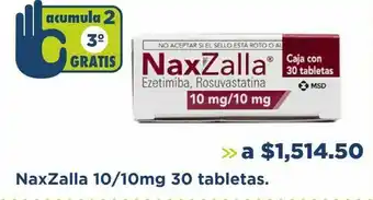 Medicamentos naxzalla 10/10 y 10/20 mg 30 tabletas