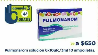 Farmacia San Pablo Medicamentos pulmonarom solución 6 x 10 ufc/3 ml 10 ampolletas oferta