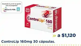Farmacia San Pablo Medicamentos controlip 160 mg 30 cápsulas oferta