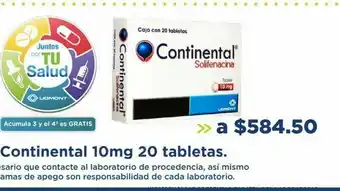 Farmacia San Pablo Medicamentos continental 10 mg 20 tabletas oferta