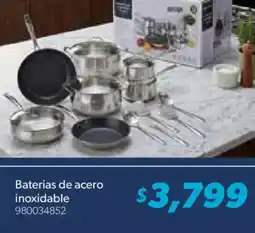 Sam's Club Baterias de acero inoxidable oferta
