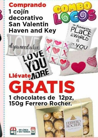 HEB Cojín decorativo san valentin haven and key oferta